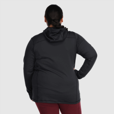 Outdoor UK Women's Vigor Full Zip Hoodie-Plus Black