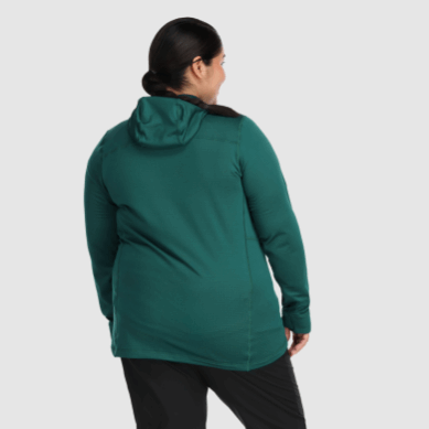 Outdoor UK Women's Vigor Full Zip Hoodie-Plus Treeline