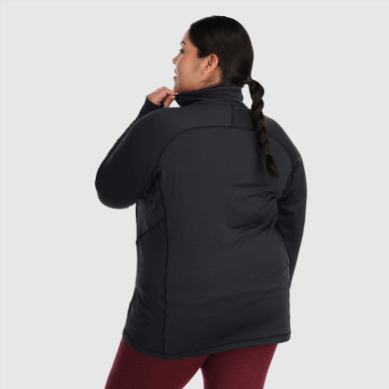 Outdoor UK Women's Vigor Half Zip-Plus Black