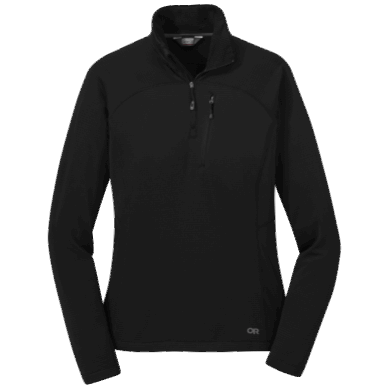 Outdoor UK Women's Vigor Half Zip-Plus Black