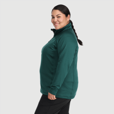 Outdoor UK Women's Vigor Half Zip-Plus Treeline
