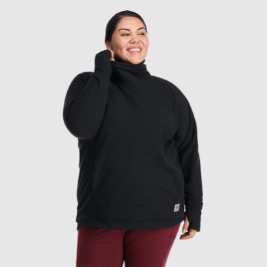 Outdoor UK Women's Trail Mix Cowl Pullover-Plus Black