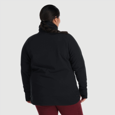 Outdoor UK Women's Trail Mix Cowl Pullover-Plus Black
