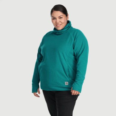Outdoor UK Women's Trail Mix Cowl Pullover-Plus Deep Lake