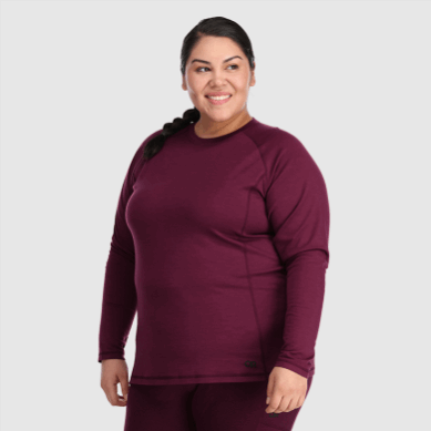 Outdoor UK Women's Alpine Onset Merino 150 Crew-Plus Kalamata