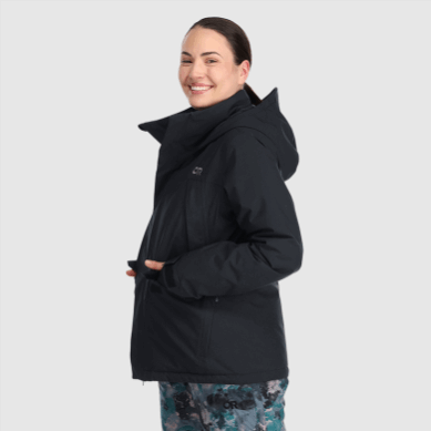 Outdoor UK Women's Snowcrew Jacket-Plus Black