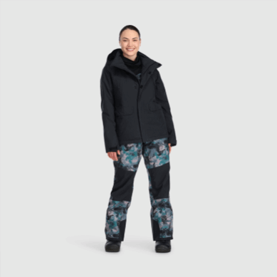 Outdoor UK Women's Snowcrew Jacket-Plus Black