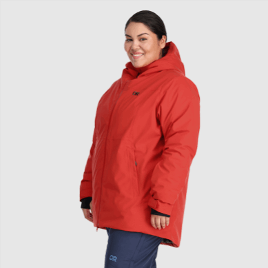 Outdoor UK Women's Snowcrew Jacket-Plus Cranberry