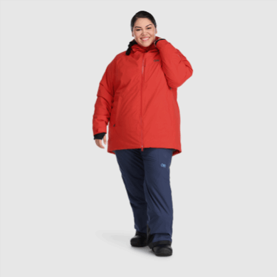 Outdoor UK Women's Snowcrew Jacket-Plus Cranberry
