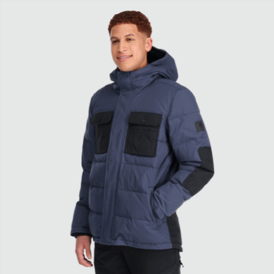 Outdoor UK Men's Del Campo Down Parka Naval Blue/Black