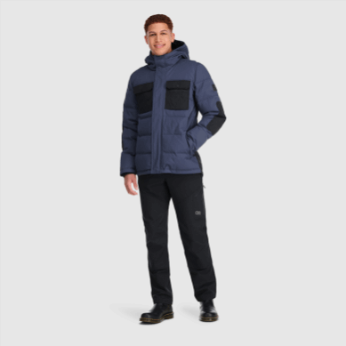 Outdoor UK Men's Del Campo Down Parka Naval Blue/Black