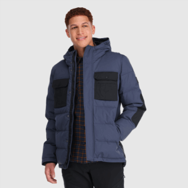 Outdoor UK Men's Del Campo Down Parka Naval Blue/Black