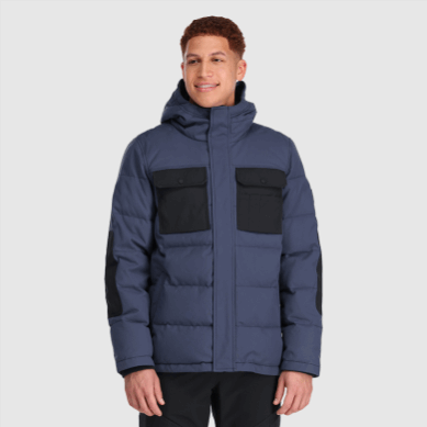 Outdoor UK Men's Del Campo Down Parka Naval Blue/Black