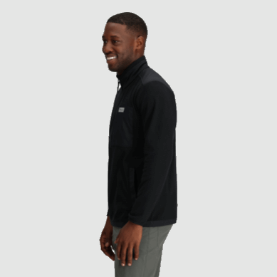 Outdoor UK Men's Trail Mix Quarter Zip Pullover Black