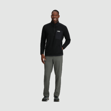 Outdoor UK Men's Trail Mix Quarter Zip Pullover Black