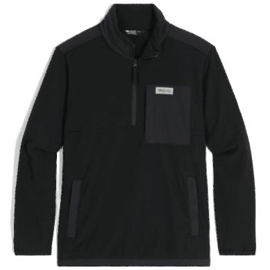 Outdoor UK Men's Trail Mix Quarter Zip Pullover Black