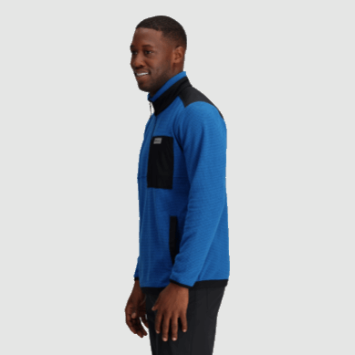 Outdoor UK Men's Trail Mix Quarter Zip Pullover Classic Blue