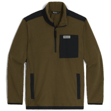 Outdoor UK Men's Trail Mix Quarter Zip Pullover Loden