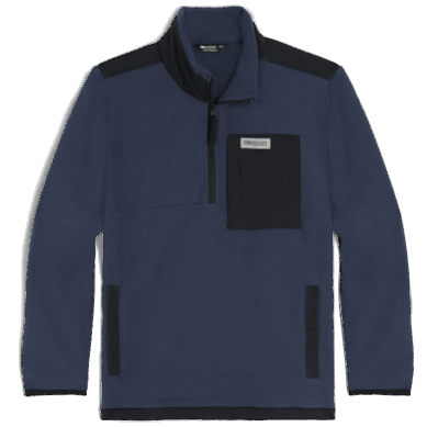 Outdoor UK Men's Trail Mix Quarter Zip Pullover Naval Blue