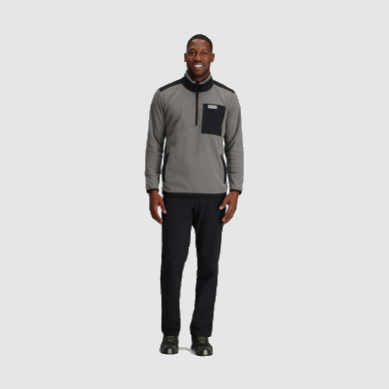 Outdoor UK Men's Trail Mix Quarter Zip Pullover Pewter