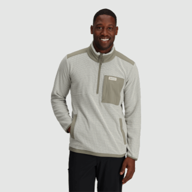 Outdoor UK Men's Trail Mix Quarter Zip Pullover Sand