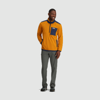 Outdoor UK Men's Trail Mix Quarter Zip Pullover Brass