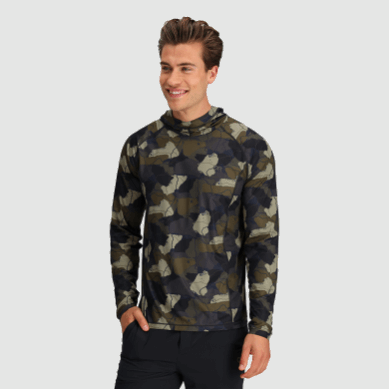 Outdoor UK Men's Echo Printed Hoodie Loden Camo