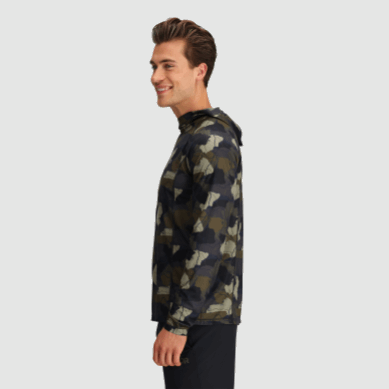Outdoor UK Men's Echo Printed Hoodie Loden Camo
