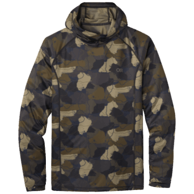 Outdoor UK Men's Echo Printed Hoodie Loden Camo