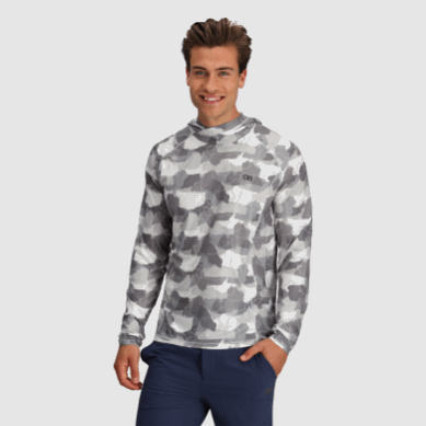 Outdoor UK Men's Echo Printed Hoodie Snow Camo
