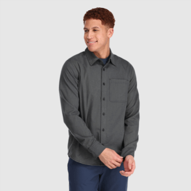 Outdoor UK Men's Kulshan Flannel Shirt Pewter