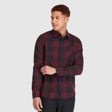 Outdoor UK Men's Kulshan Flannel Shirt Kalamata Plaid