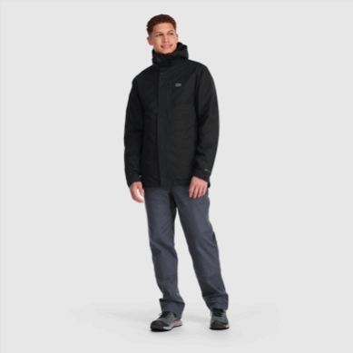 Outdoor UK Men's Foray 3-In-1 Parka Black