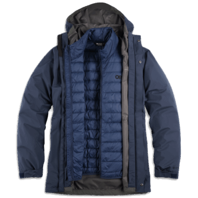 Outdoor UK Men's Foray 3-In-1 Parka Naval Blue