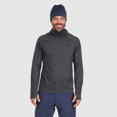 Outdoor UK Men's Alpine Onset Merino 150 Hoodie Charcoal Heather