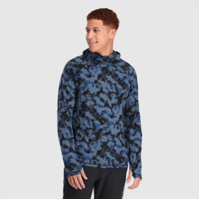 Outdoor UK Men's Alpine Onset Merino 150 Hoodie Naval Blue Camo