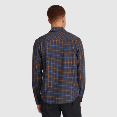Outdoor UK Men's Feedback Flannel Shirt Light Naval Blue Plaid