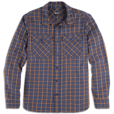 Outdoor UK Men's Feedback Flannel Shirt Light Naval Blue Plaid