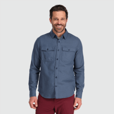 Outdoor UK Men's Feedback Flannel Shirt Light Nimbus