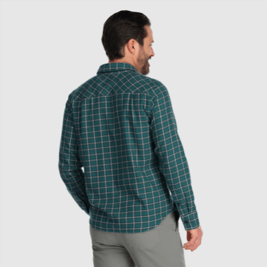 Outdoor UK Men's Feedback Flannel Shirt Light Treeline Plaid