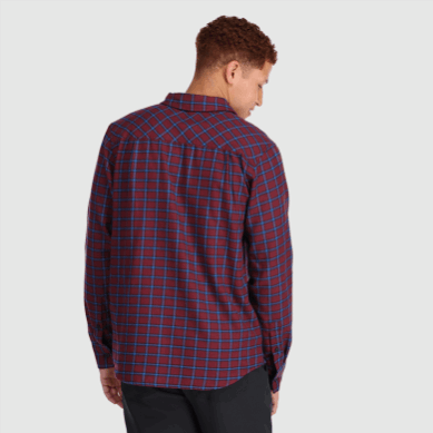 Outdoor UK Men's Feedback Flannel Shirt Light Kalamata Plaid