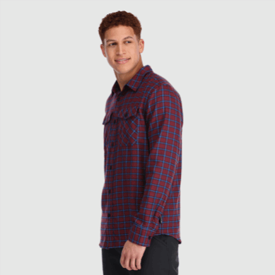 Outdoor UK Men's Feedback Flannel Shirt Light Kalamata Plaid