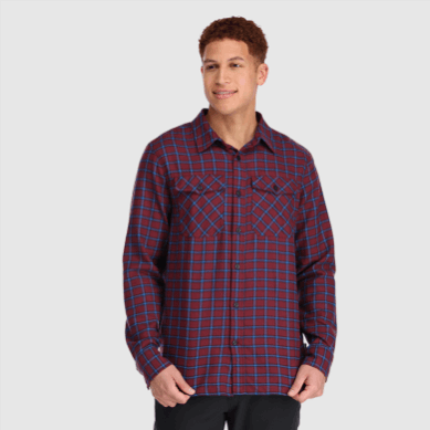 Outdoor UK Men's Feedback Flannel Shirt Light Kalamata Plaid