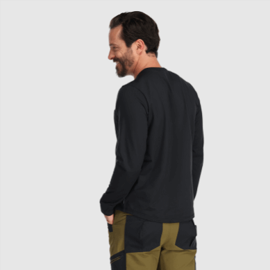 Outdoor UK Men's Baritone L/S Henley Black