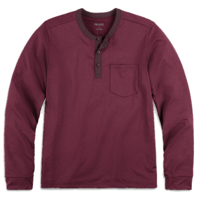 Outdoor UK Men's Baritone L/S Henley Kalamata Heather