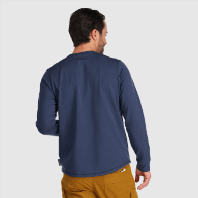 Outdoor UK Men's Baritone L/S Henley Naval Blue