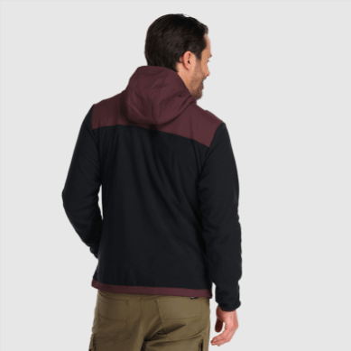 Outdoor UK Men's Trail Mix Pullover Hoodie Black/Elk