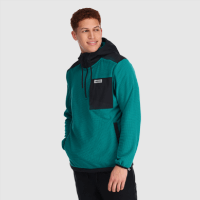 Outdoor UK Men's Trail Mix Pullover Hoodie Deep Lake/Black