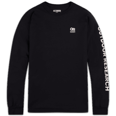 Outdoor UK Or Lockup Chest Logo L/S Tee Black/White