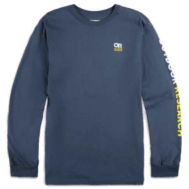 Outdoor UK Or Lockup Chest Logo L/S Tee Naval Blue/Larch
